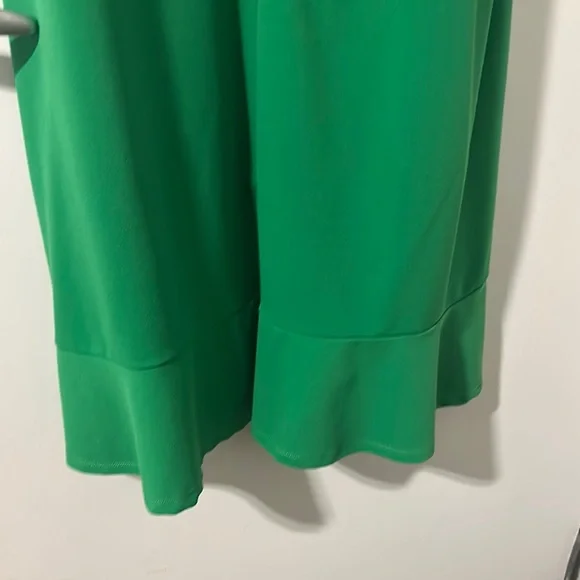 Adrienne Vittadini Green Long Sleeve Wrap Dress with Tie Front - Picture 7 of 8